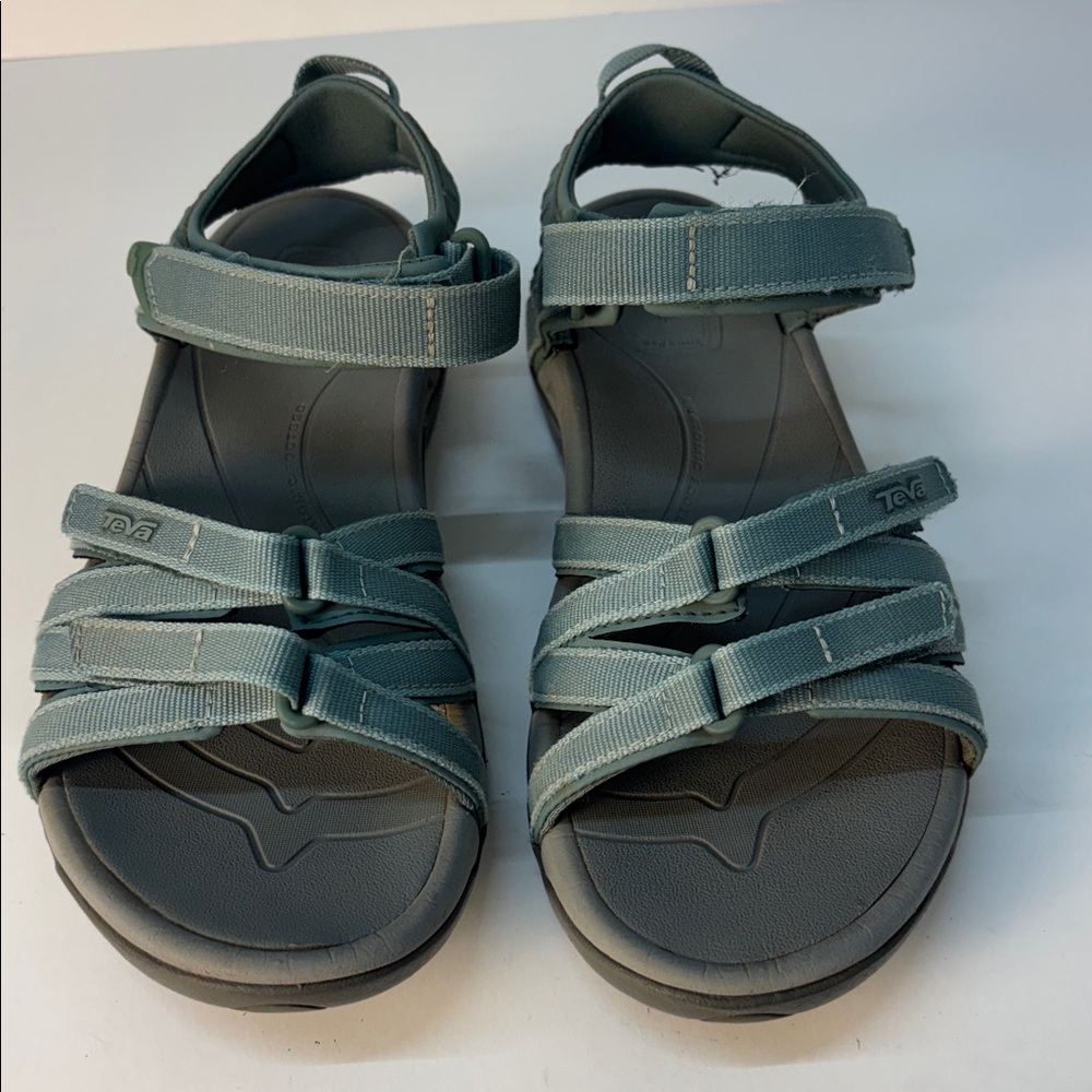 Teva Teal & Gray Strappy Sandals Size 7
